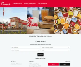 Cfathecollectionjobs.com(Chick-fil) Screenshot