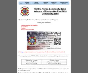 Cfband.org(Central Florida Community Band) Screenshot