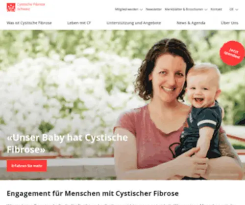 CFCH.ch(Cystische Fibrose Schweiz) Screenshot
