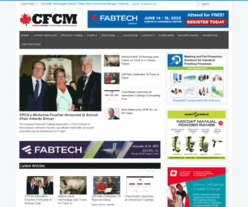CFCM.ca(Canada's only trade magazine for the Canadian Coatings Community) Screenshot