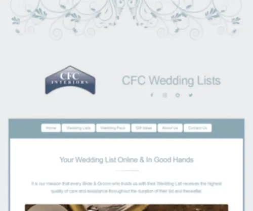 CFcweddinglists.com(Award Winning Wedding List Service) Screenshot