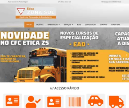 CFczonasul.com.br(Auto Escola em Porto Alegre) Screenshot