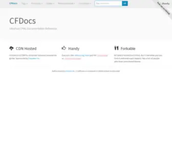 Cfdocs.org(CFML Documentation) Screenshot