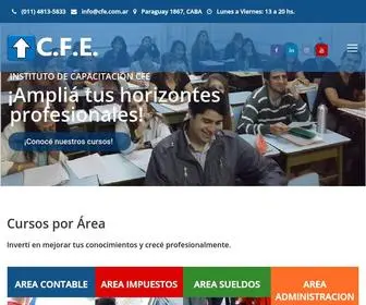 Cfecursos.com.ar(CFE) Screenshot