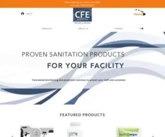 Cfeservicesstore.co(Sanitize and prevent outbreaks with our carefully chosen products. CFE Services only) Screenshot