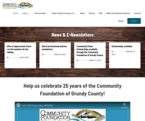 CFgrundycounty.com(Community foundation of grundy county) Screenshot