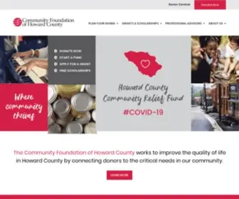 Cfhoco.org(Improving the quality of life in Howard County by connecting donors to the critical needs in our community) Screenshot