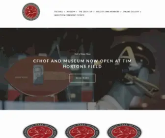 Cfhof.ca(The Canadian Football Hall of Fame) Screenshot
