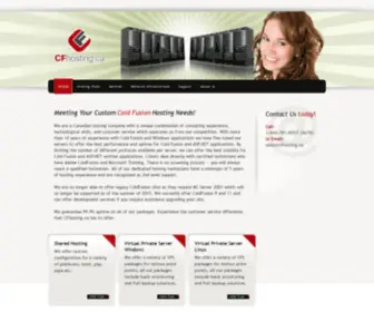 Cfhosting.ca(Canada ColdFusion Hosting) Screenshot