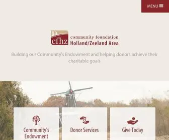 CFHZ.org(The Community Foundation of the Holland/Zeeland Area) Screenshot