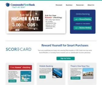 Cfirstbank.com(Community First Bank) Screenshot