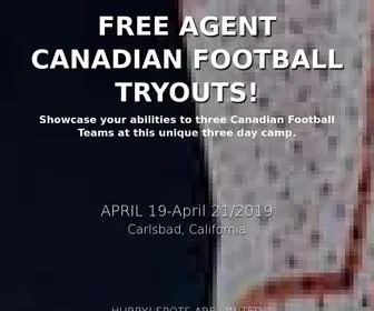 CFLTryouts.com(FREE AGENT CANADIAN FOOTBALL TRYOUTS) Screenshot