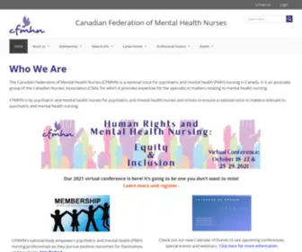 CFMHN.ca(Canadian Federation of Mental Health Nurses) Screenshot