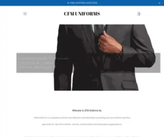 Cfmuniforms.com(CFM Uniform made in Canada) Screenshot