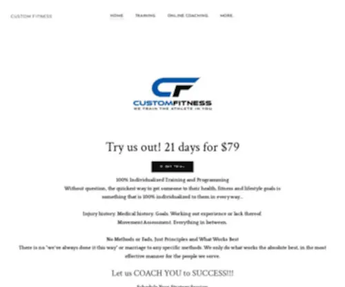 Cfnatomas.com(CUSTOM FITNESS) Screenshot