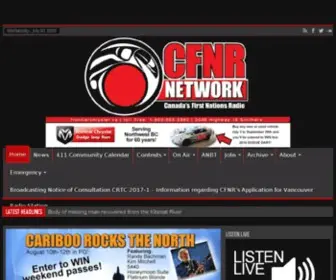 CFNRFM.ca(CFNR Network) Screenshot