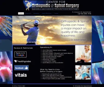 Cfoas.com(Center For Orthopedic and Spinal Surgery) Screenshot