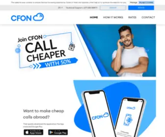 Cfon.net(Cheap International Calls Without Internet) Screenshot