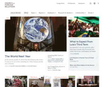 CFR.org(The Council on Foreign Relations (CFR)) Screenshot