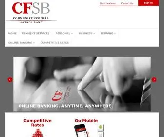 CFSB.com(Community Federal Savings Bank) Screenshot