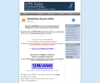 Cfsitalia.it(Informazioni relative alla Sindrome da Affaticamento Cronico) Screenshot