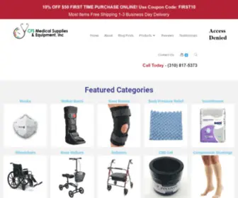 CFsmedicalequipment.com(CFS Medical Equipment) Screenshot