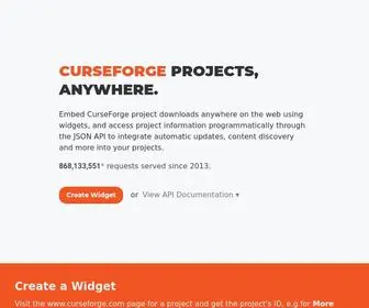 Cfwidget.com(CurseForge Widget & API) Screenshot
