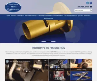 CFWPMC.com(Precision Metal Components) Screenshot