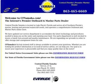 Cfyamaha.com(Central Florida Yamaha) Screenshot