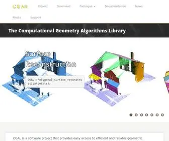 Cgal.org(The Computational Geometry Algorithms Library) Screenshot