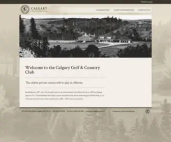 Cgandcc.com(Calgary Golf Club) Screenshot