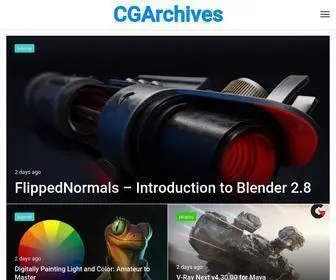 Cgarchives.com(Educational Site for Students and CG Artists) Screenshot