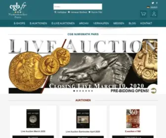 CGBFR.de(Online-shop für Münzen, Banknoten, numismatische Literatur und Zubehör) Screenshot