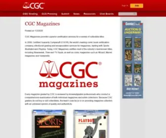 CGcmagazines.com(CGC Magazines) Screenshot