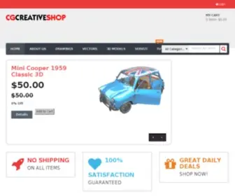 CGcreativeshop.com(3D Models) Screenshot
