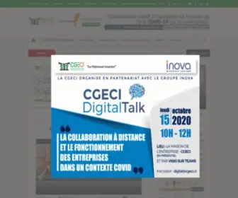 Cgeci.com(Confédération générale des entreprises de côte d'ivoire) Screenshot