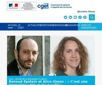 Cget.gouv.fr(Commissariat général à l’égalité des territoires) Screenshot