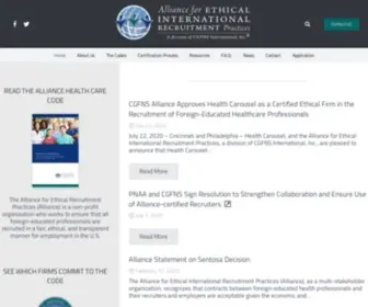CGFnsalliance.org(Alliance for Ethical International Recruitment Practices) Screenshot
