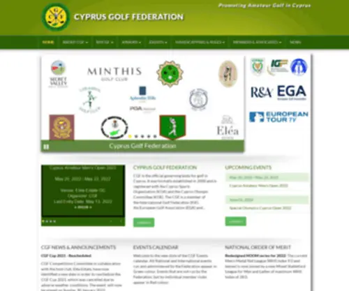 CGF.org.cy(CYPRUS GOLF FEDERATION) Screenshot