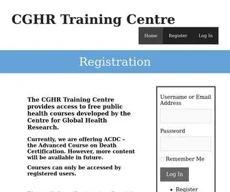 CGHRtraining.org(Scientific learning for better global health) Screenshot