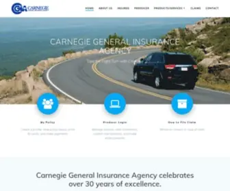 Cgia.com(Carnegie General Insurance Agency) Screenshot