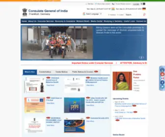 Cgifrankfurt.de(Consulate General of India Frankfurt) Screenshot