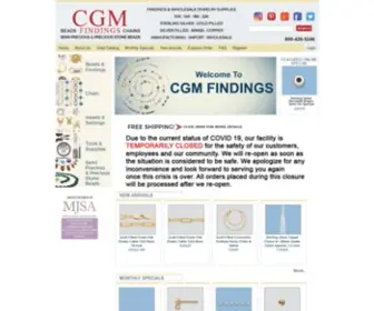 CGmfindings.com(Wholesale Jewelry Supplies to the jewelry industry for 30 years) Screenshot