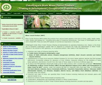 CGMFpfed.org(Chhattisgarh State Minor Forest Produce (Trading & Development) Co) Screenshot