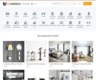 Cgmodelx.com(Interior 3D Models Download) Screenshot