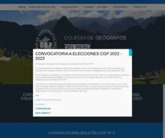 CGP.org.pe(Colegio de Geógrafos del Perú) Screenshot