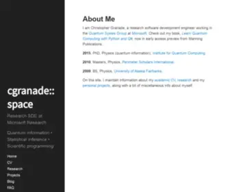Cgranade.com(About Me) Screenshot