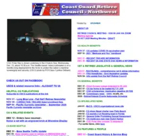 Cgretirenw.org(Coast Guard Retiree Council Northwest) Screenshot