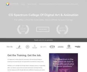 CGspectrum.edu.au(CG Spectrum Online School of Animation) Screenshot
