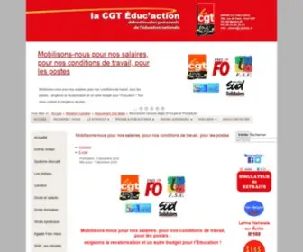 Cgteduc.fr(CGT Educ'action) Screenshot